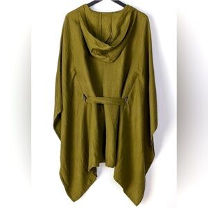 NWT Chaser Beachy Lace Up Dolman Hooded Tunic in Olive Green.Size Small